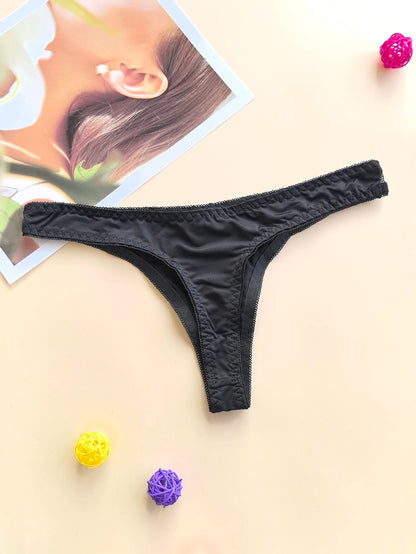 Women's G-String Panties - Comfortable Snug Fit Low Rise Lace Patchwork Design - ZOOMNSTORE