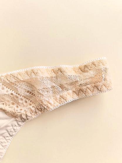 Women's G-String Panties - Comfortable Snug Fit Low Rise Lace Patchwork Design - ZOOMNSTORE