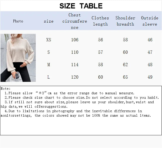 Women's Half Turtleneck Top - Loose Fit Shirt | Autumn Winter Tee with Medium Stretch Fabric - ZOOMNSTORE