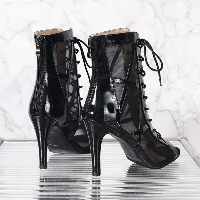 Women's High Heel Sandals - Ballroom Sandals With Thin Heel | Open Toe Heels - ZOOMNSTORE