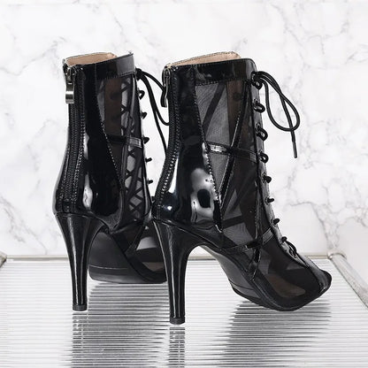 Women's High Heel Sandals - Ballroom Sandals With Thin Heel | Open Toe Heels - ZOOMNSTORE