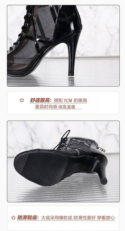 Women's High Heel Sandals - Ballroom Sandals With Thin Heel | Open Toe Heels - ZOOMNSTORE