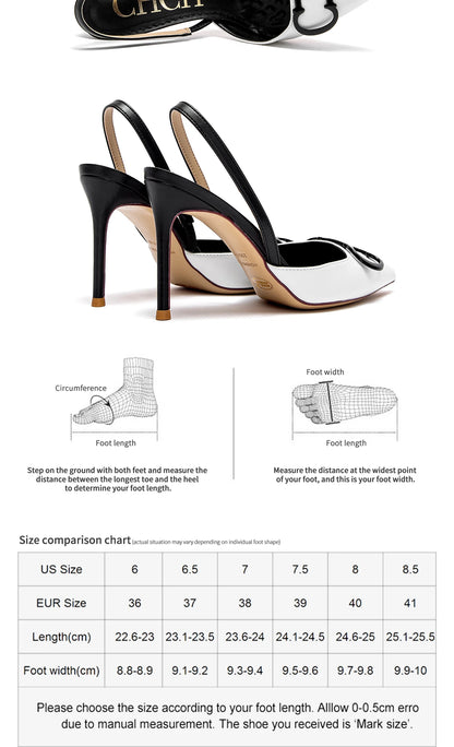 Women's High Heels - Strappy Pointed Toe Pumps With 9cm Thin Heel Platform - ZOOMNSTORE