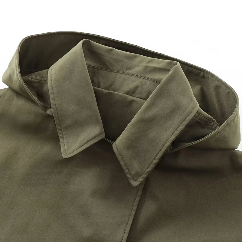 HXAO Green Warm Winter Hooded Jackets Women's 2024 Autumn Outdoor Oversized Bomber Jacket Coats Demi-Season Windbreak Outerwears - ZOOMNSTORE