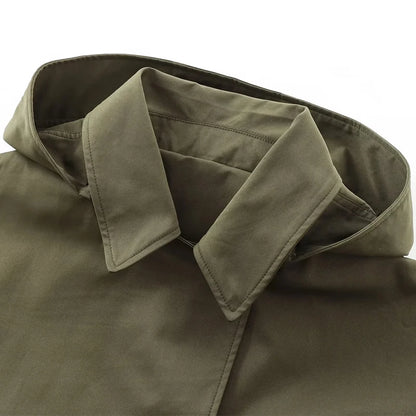 HXAO Green Warm Winter Hooded Jackets Women's 2024 Autumn Outdoor Oversized Bomber Jacket Coats Demi-Season Windbreak Outerwears - ZOOMNSTORE