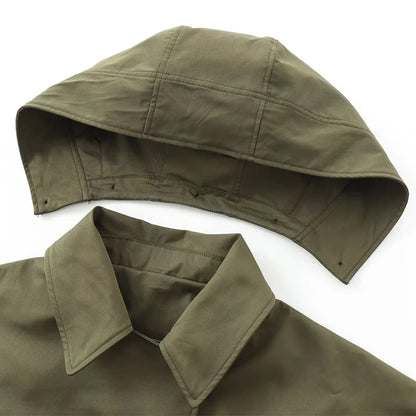 HXAO Green Warm Winter Hooded Jackets Women's 2024 Autumn Outdoor Oversized Bomber Jacket Coats Demi-Season Windbreak Outerwears - ZOOMNSTORE