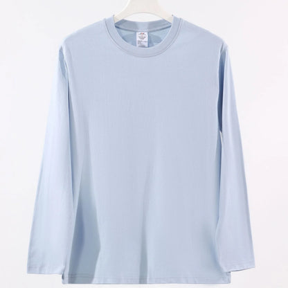 Women's Long Sleeve T-Shirt – Cotton Casual Streetwear Harajuku Style Solid White Tee - ZOOMNSTORE