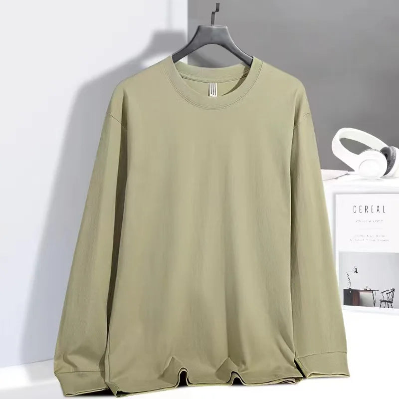 Women's Long Sleeve T-Shirt – Cotton Casual Streetwear Harajuku Style Solid White Tee - ZOOMNSTORE