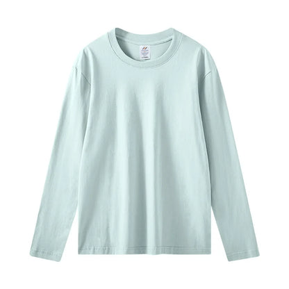 Women's Long Sleeve T-Shirt – Cotton Casual Streetwear Harajuku Style Solid White Tee - ZOOMNSTORE