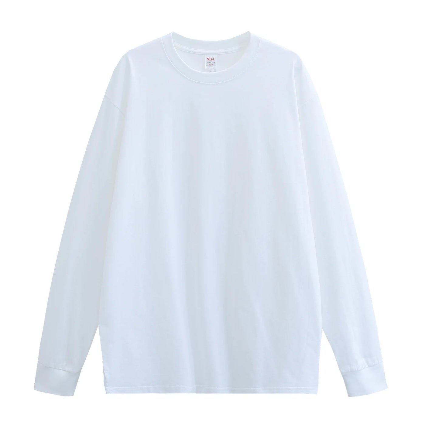 Women's Long Sleeve T-Shirt – Cotton Casual Streetwear Harajuku Style Solid White Tee - ZOOMNSTORE