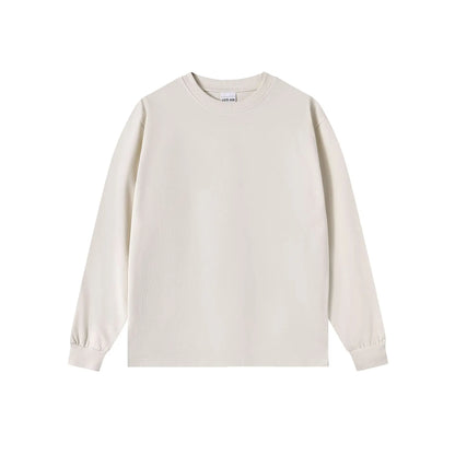 Women's Long Sleeve T-Shirt – Cotton Casual Streetwear Harajuku Style Solid White Tee - ZOOMNSTORE