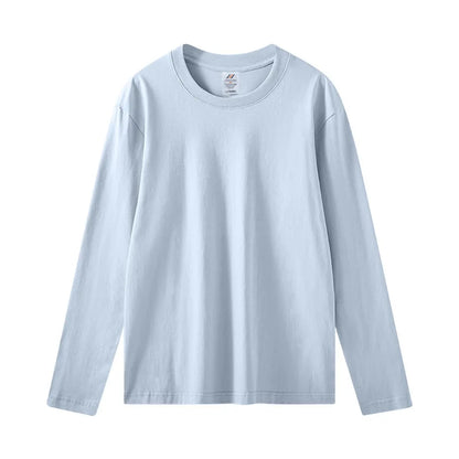 Women's Long Sleeve T-Shirt – Cotton Casual Streetwear Harajuku Style Solid White Tee - ZOOMNSTORE