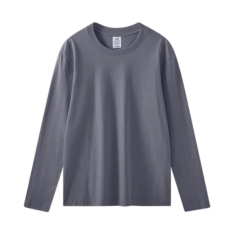 Women's Long Sleeve T-Shirt – Cotton Casual Streetwear Harajuku Style Solid White Tee - ZOOMNSTORE