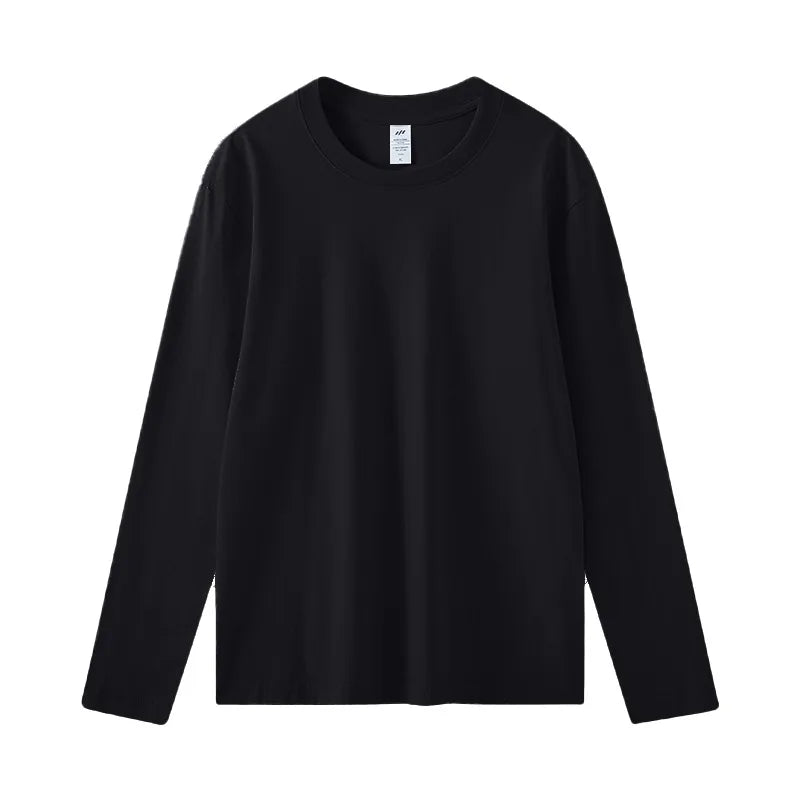 Women's Long Sleeve T-Shirt – Cotton Casual Streetwear Harajuku Style Solid White Tee - ZOOMNSTORE
