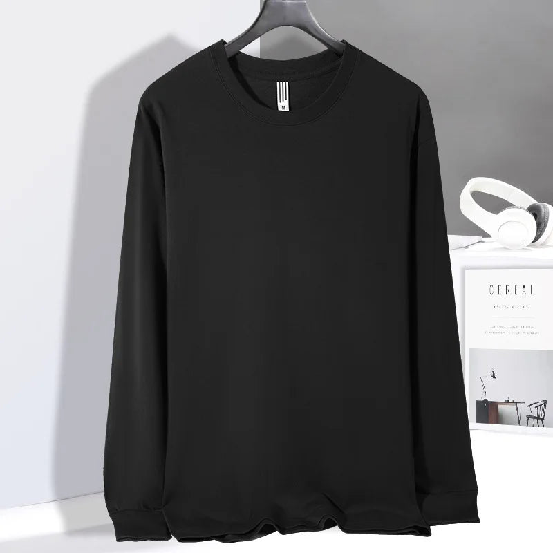 Women's Long Sleeve T-Shirt – Cotton Casual Streetwear Harajuku Style Solid White Tee - ZOOMNSTORE