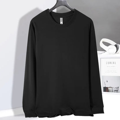 Women's Long Sleeve T-Shirt – Cotton Casual Streetwear Harajuku Style Solid White Tee - ZOOMNSTORE