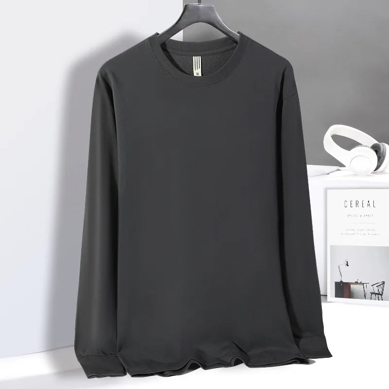 Women's Long Sleeve T-Shirt – Cotton Casual Streetwear Harajuku Style Solid White Tee - ZOOMNSTORE