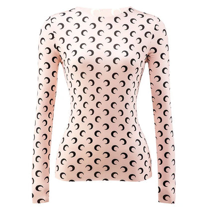 Women's Long Sleeve T-Shirt - Slim Fit Cotton Polyester Casual Tops | Breathable Mesh - ZOOMNSTORE