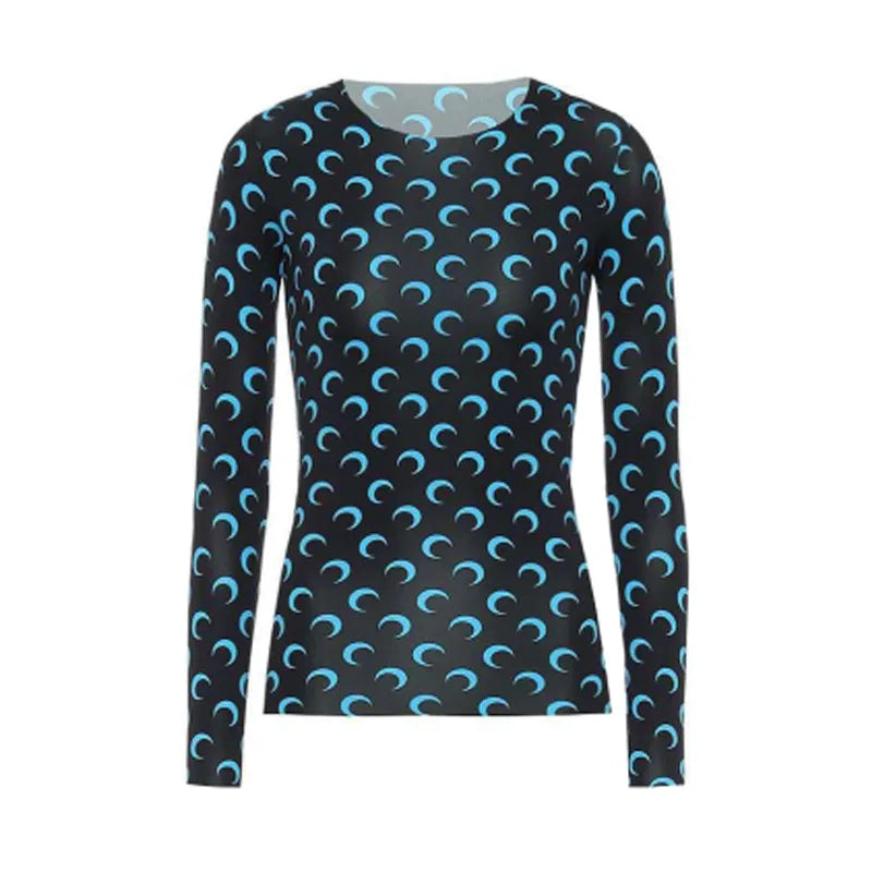 Women's Long Sleeve T-Shirt - Slim Fit Cotton Polyester Casual Tops | Breathable Mesh - ZOOMNSTORE