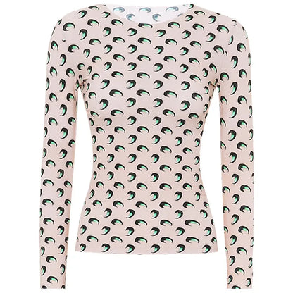 Women's Long Sleeve T-Shirt - Slim Fit Cotton Polyester Casual Tops | Breathable Mesh - ZOOMNSTORE