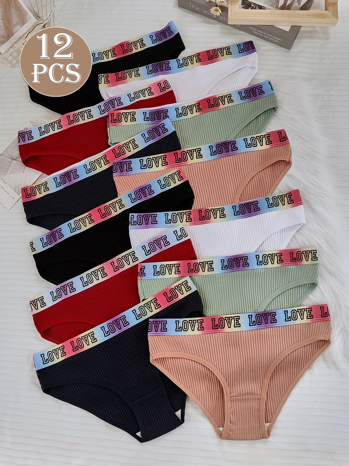 Women's Low Waist Panties – Ribbed Triangle Briefs | Soft Cotton Comfortable Underwear - ZOOMNSTORE