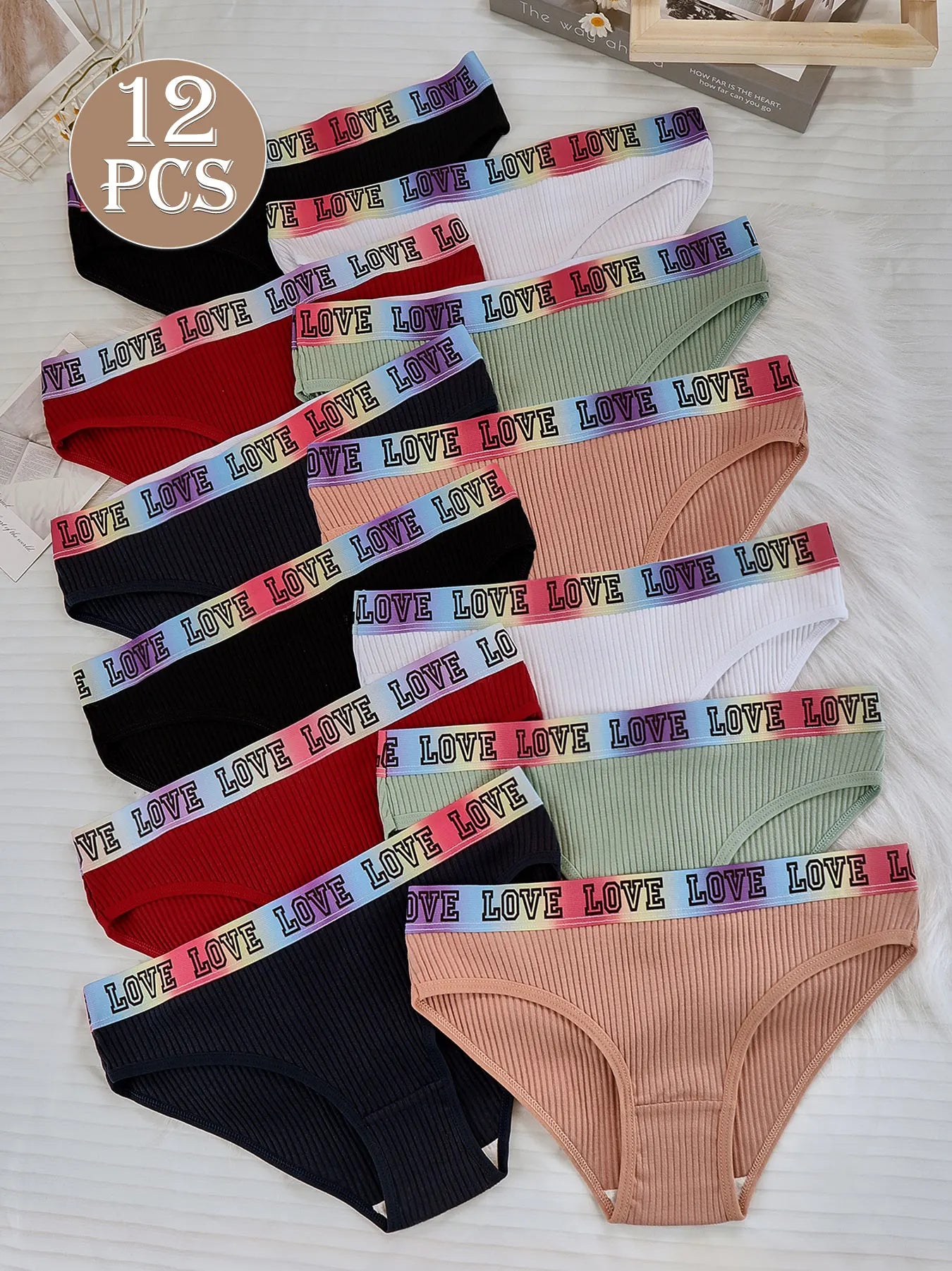 Women's Low Waist Panties – Ribbed Triangle Briefs | Soft Cotton Comfortable Underwear - ZOOMNSTORE