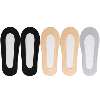 Womens No-Show Ankle Socks - 5 Pairs Cotton Invisible Low Cut Summer Boat Socks - ZOOMNSTORE