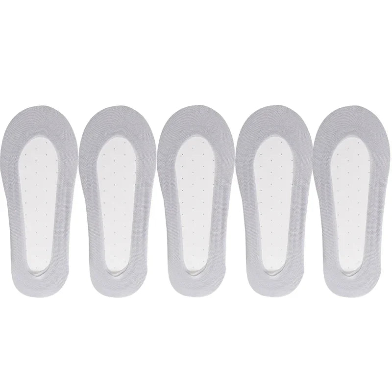 Womens No-Show Ankle Socks - 5 Pairs Cotton Invisible Low Cut Summer Boat Socks - ZOOMNSTORE