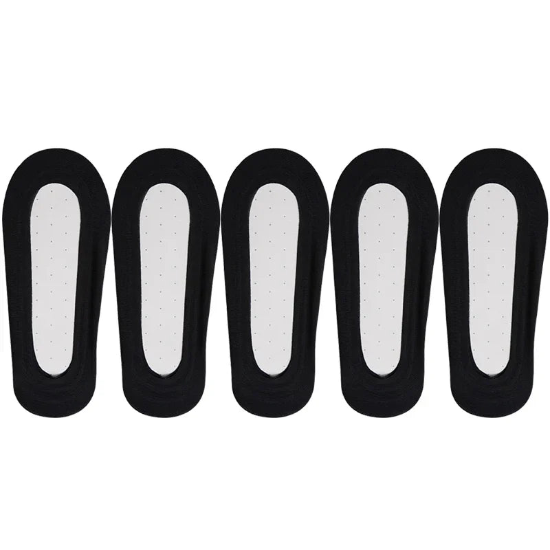 Womens No-Show Ankle Socks - 5 Pairs Cotton Invisible Low Cut Summer Boat Socks - ZOOMNSTORE