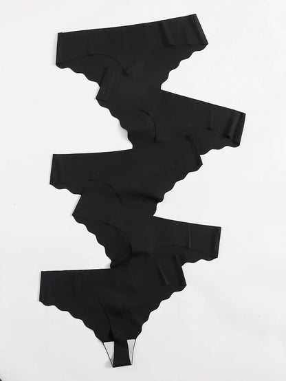Women's Seamless Panties - Mid-Rise Panties Set | Soft Breathable Underwear Thongs - ZOOMNSTORE