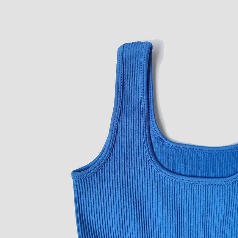 Women's Seamless Yoga Set | Ribbed One Piece Fitness Jumpsuit - High Waist Workout - ZOOMNSTORE