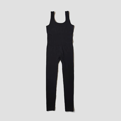 Women's Seamless Yoga Set | Ribbed One Piece Fitness Jumpsuit - High Waist Workout - ZOOMNSTORE