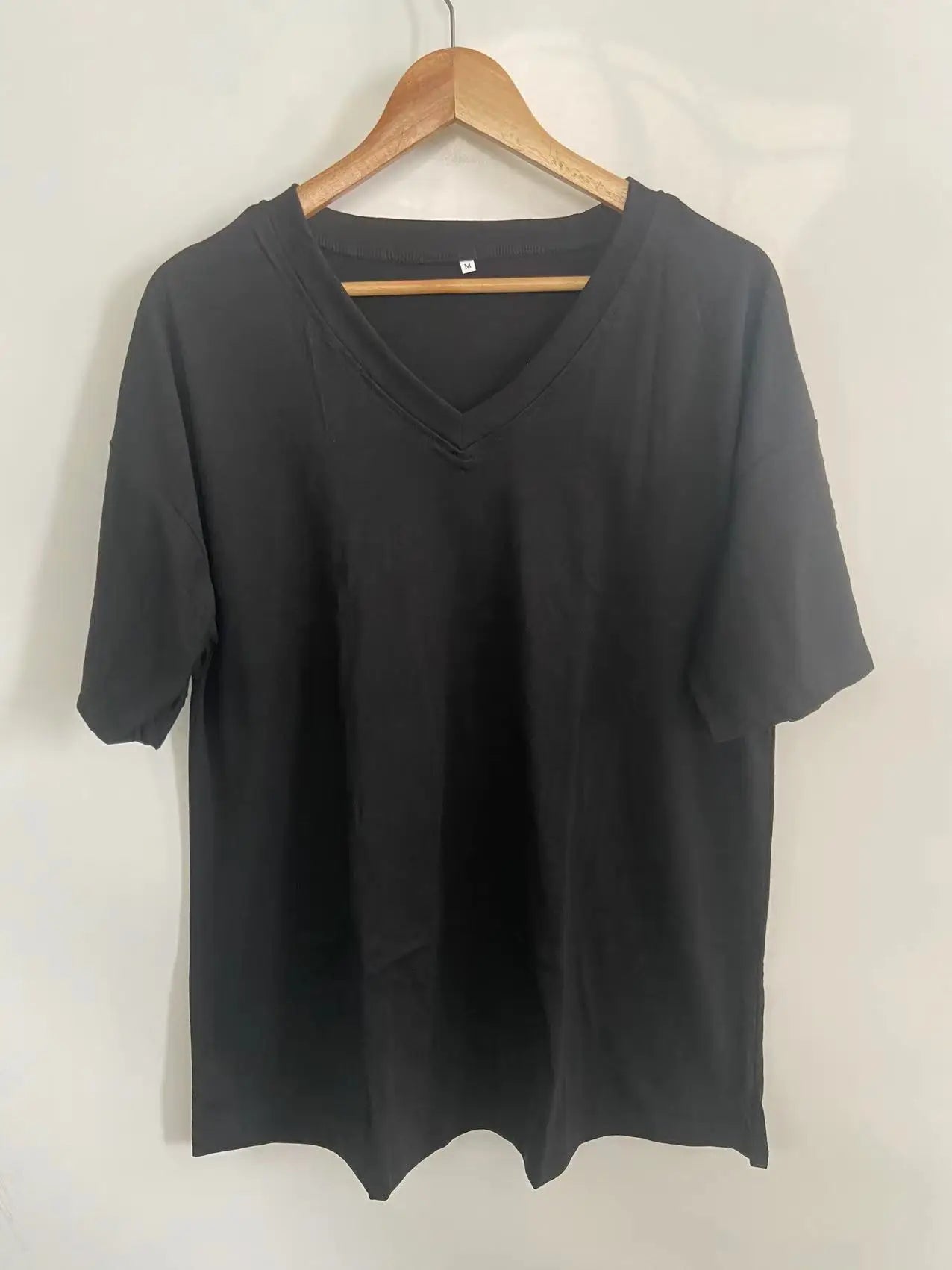 Women's Short Sleeve T Shirt - Cotton Broadcloth Polyester Fabric Top, Loose Fit Tee - ZOOMNSTORE
