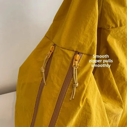 Women's Shoulder Bag - Soft Cloth Casual Tote With Zipper Closure, Large Capacity - ZOOMNSTORE