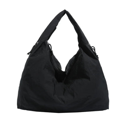 Women's Shoulder Bag - Soft Cloth Casual Tote With Zipper Closure, Large Capacity - ZOOMNSTORE