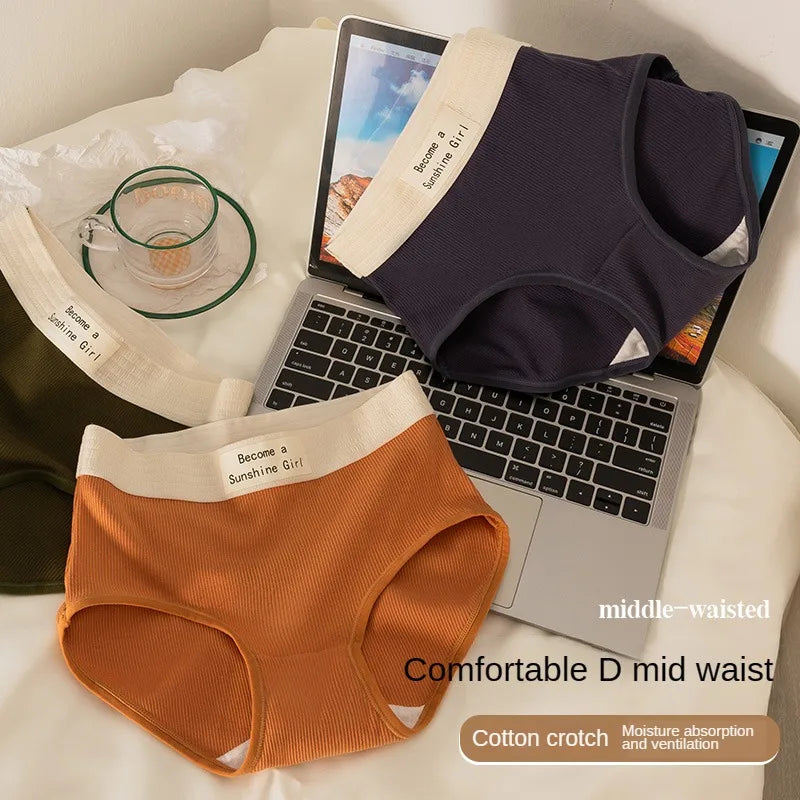 Women's Sports Panties - Breathable Cotton Briefs | Soft Mid-Rise Intimate Underwear - ZOOMNSTORE