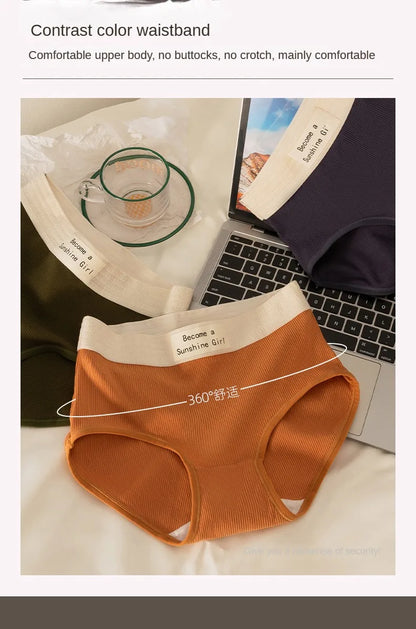 Women's Sports Panties - Breathable Cotton Briefs | Soft Mid-Rise Intimate Underwear - ZOOMNSTORE