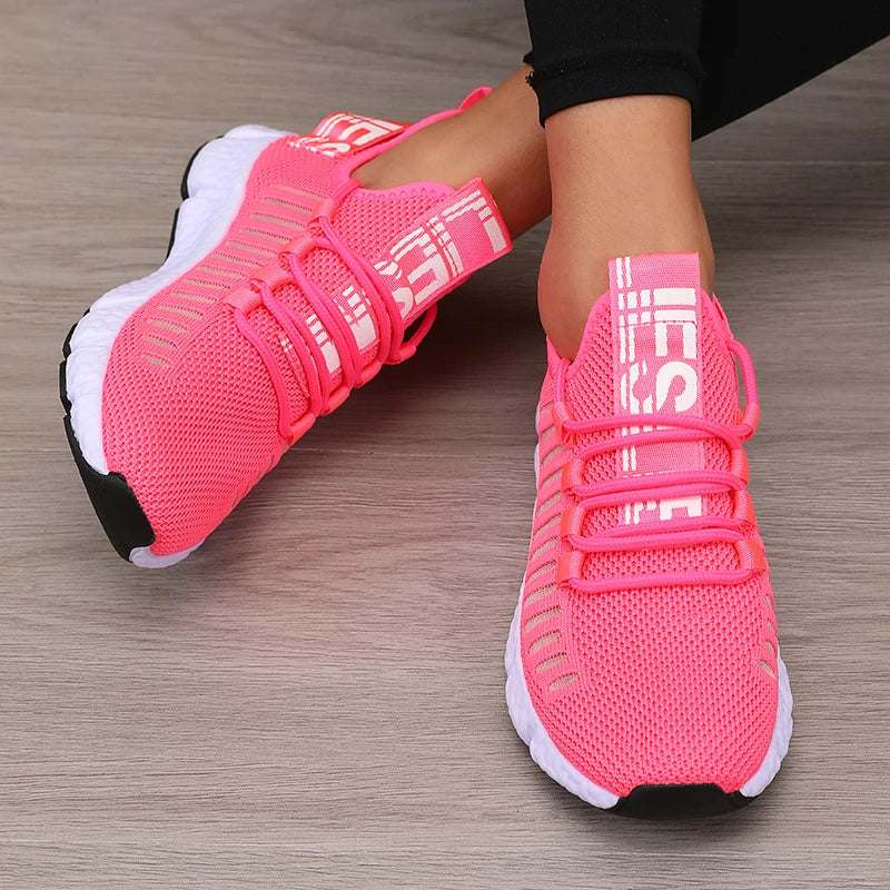 Women's Sports Shoes Lightweight Breathable Mesh Sneakers With Jogging Strap - ZOOMNSTORE