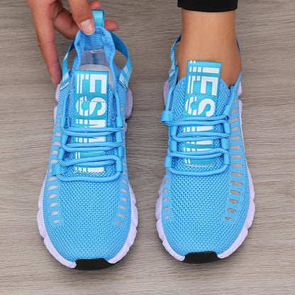 Women's Sports Shoes Lightweight Breathable Mesh Sneakers With Jogging Strap - ZOOMNSTORE