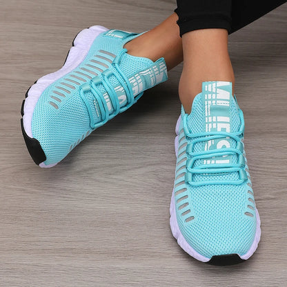 Women's Sports Shoes Lightweight Breathable Mesh Sneakers With Jogging Strap - ZOOMNSTORE