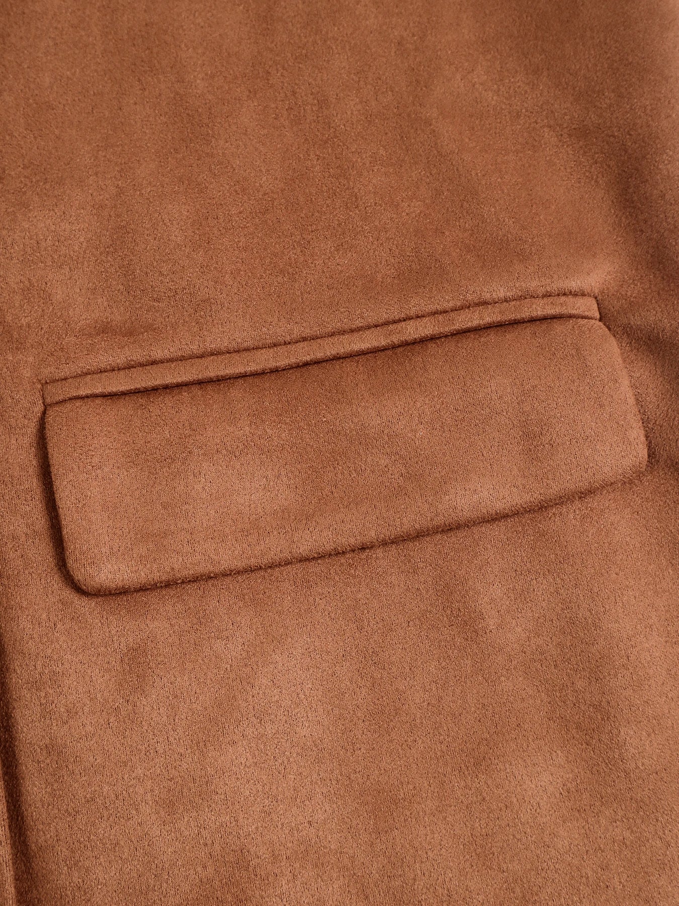Women's Suede Coat - Loose Fit Outerwear | Fall Blazer Jacket With Buttons - ZOOMNSTORE