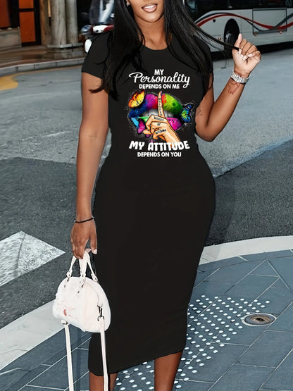 Summer Short Sleeve Sexy Dress - Womens Casual Fashion - ZOOMNSTORE