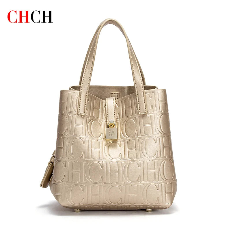 Womens Steel Embossed Tote Bag - Handheld Shopping Bag - ZOOMNSTORE
