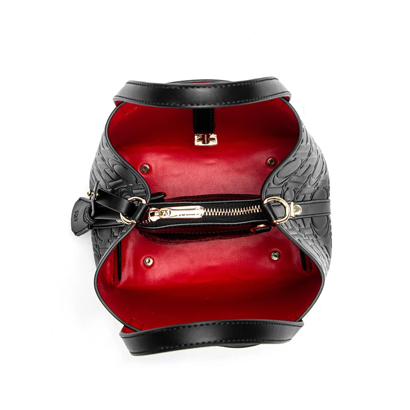 Womens Steel Embossed Tote Bag - Handheld Shopping Bag - ZOOMNSTORE