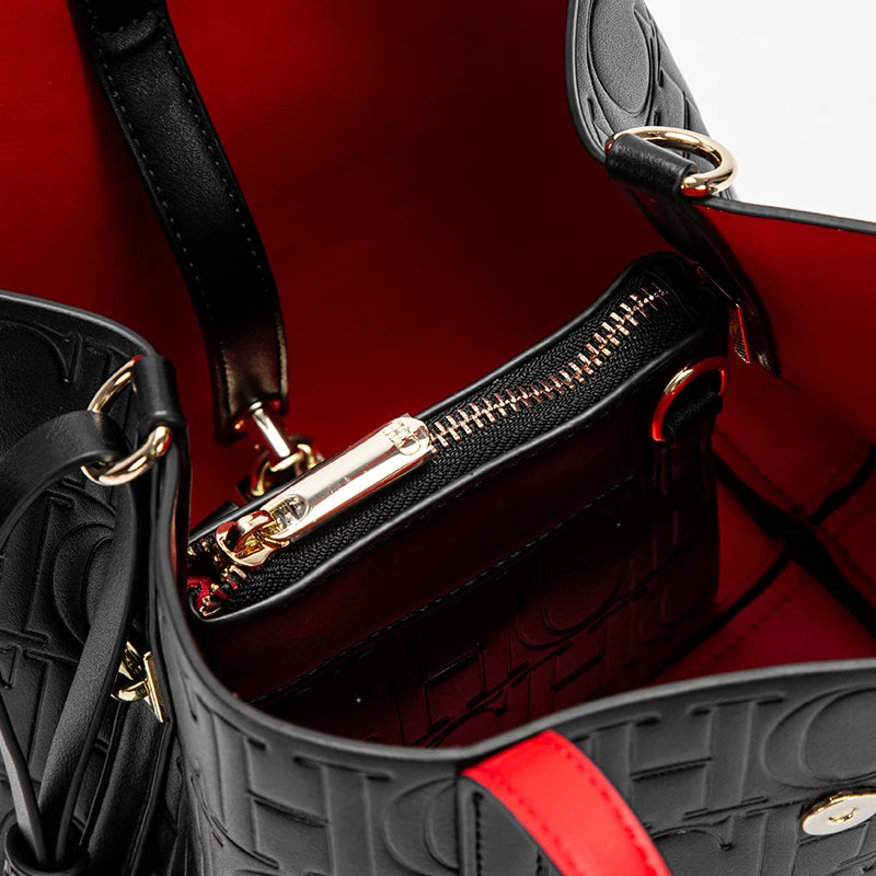 Womens Steel Embossed Tote Bag - Handheld Shopping Bag - ZOOMNSTORE