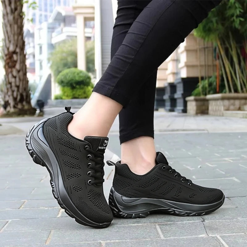 Women's Training Shoes - Breathable Mesh Sneakers | Lightweight Cushioning Lace-Up - ZOOMNSTORE