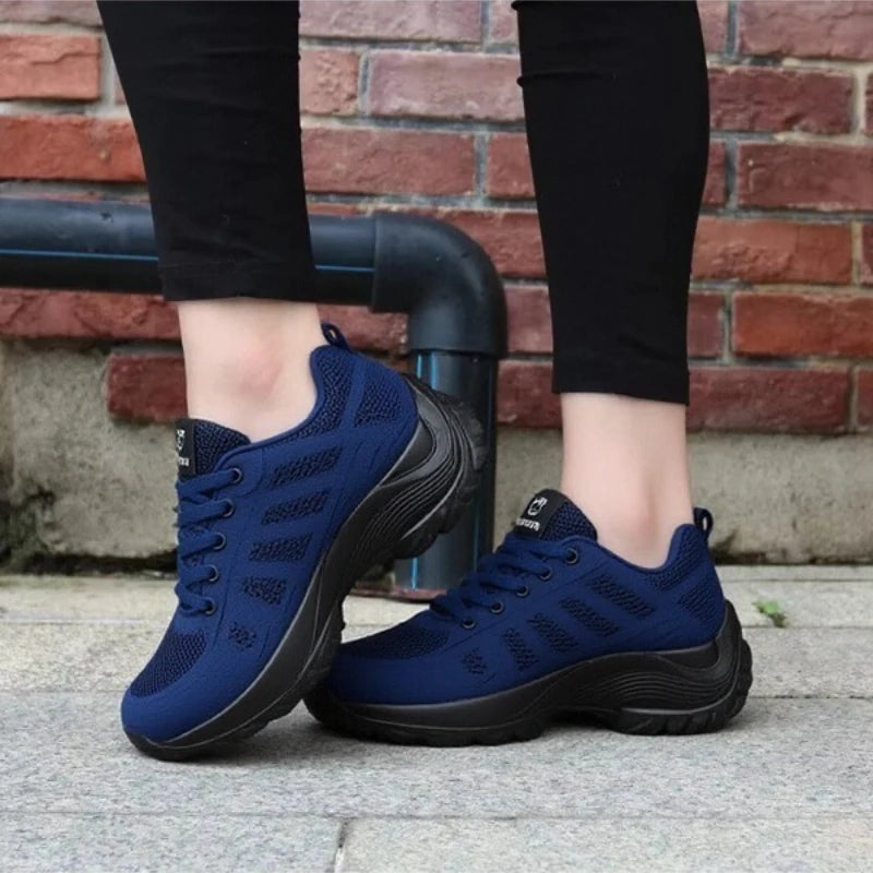 Women's Training Shoes - Breathable Mesh Sneakers | Lightweight Cushioning Lace-Up - ZOOMNSTORE