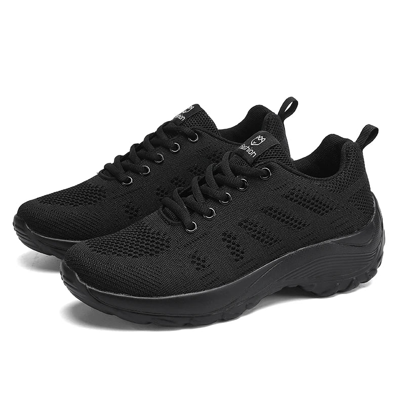 Women's Training Shoes - Breathable Mesh Sneakers | Lightweight Cushioning Lace-Up - ZOOMNSTORE