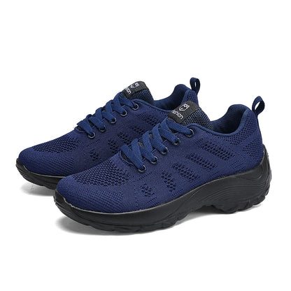 Women's Training Shoes - Breathable Mesh Sneakers | Lightweight Cushioning Lace-Up - ZOOMNSTORE