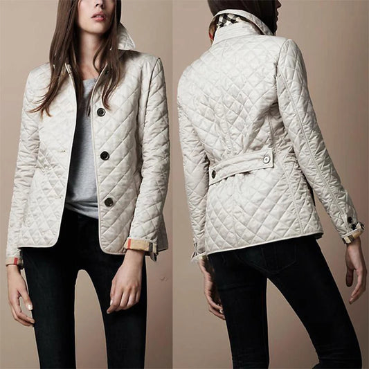 2024 Womens Winter Lapel Down Coat - Casual Slim Fit Long Sleeve Jacket - ZOOMNSTORE